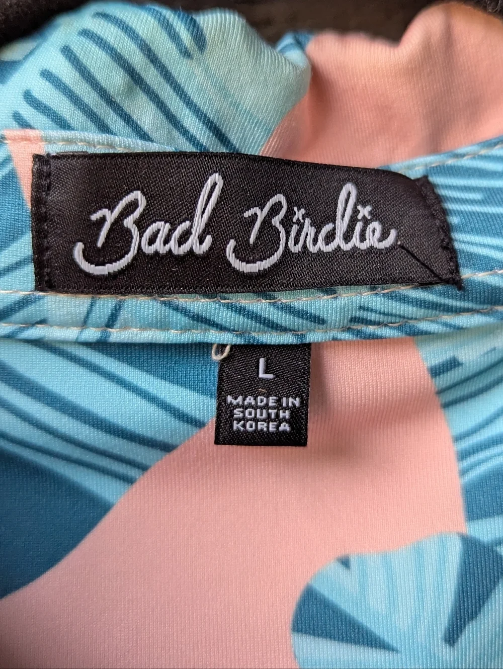 Bad Birdie Camelback Golf Club Men's Bird of Paradise Tropical Polo Size Large